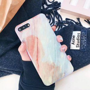 NEW iPhone X/7/8/7+/8+ Glossy Marble case